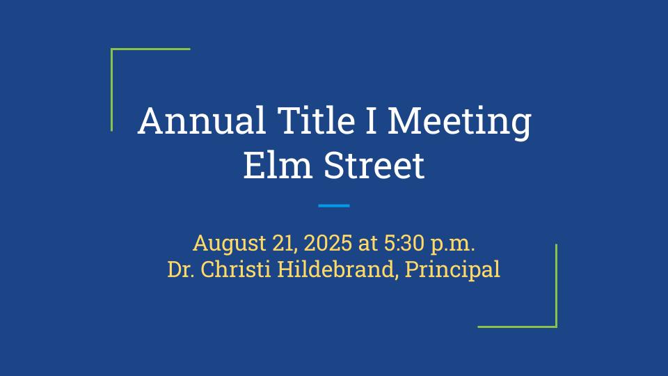 Title I Annual Meeting